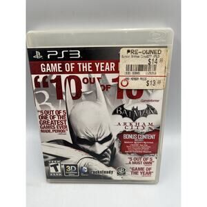 Batman Arkham City PS3 Sony Playstation 3 Game of The Year Edition CIB